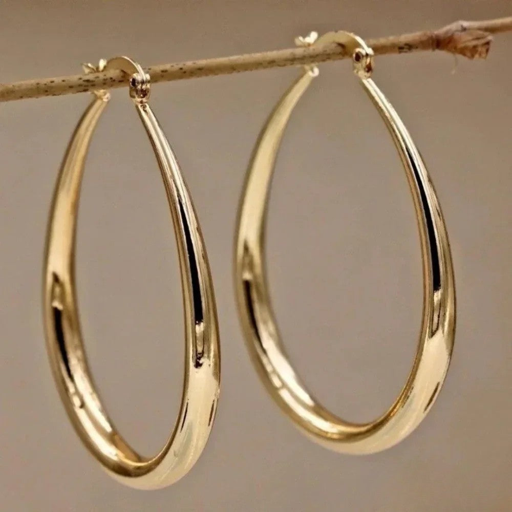 Pendientes de aro retro