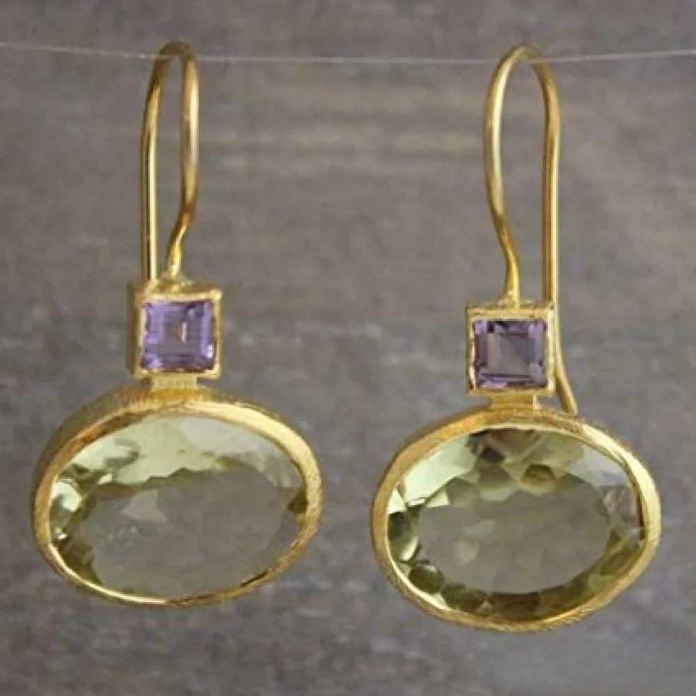 Pendientes verdes retro