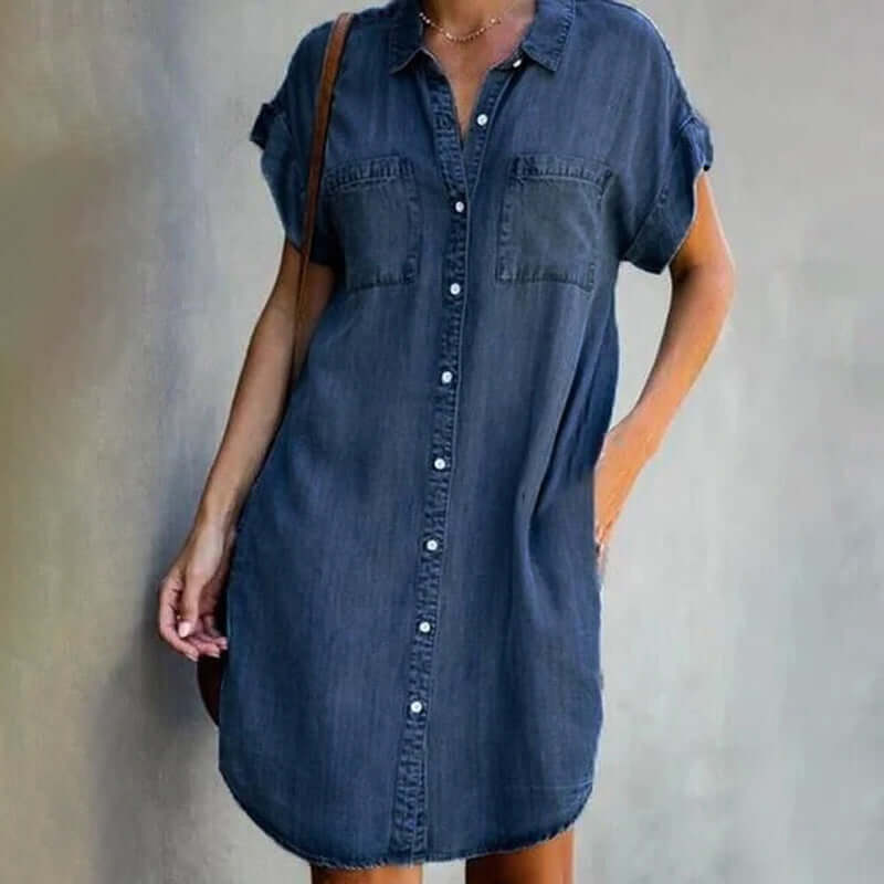 Valerie ™ | denim dress with tummy coverage