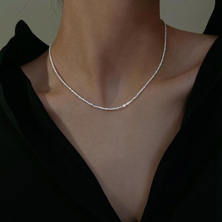 Collar de luz estrellada en plata