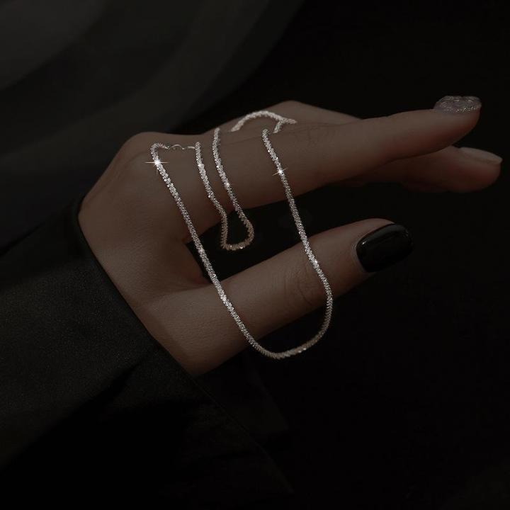Collar de luz estrellada en plata