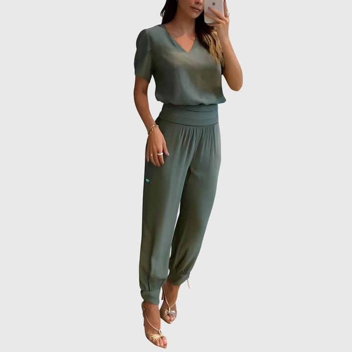 Jennifer™ | Conjunto de blusa y pantalón elegante