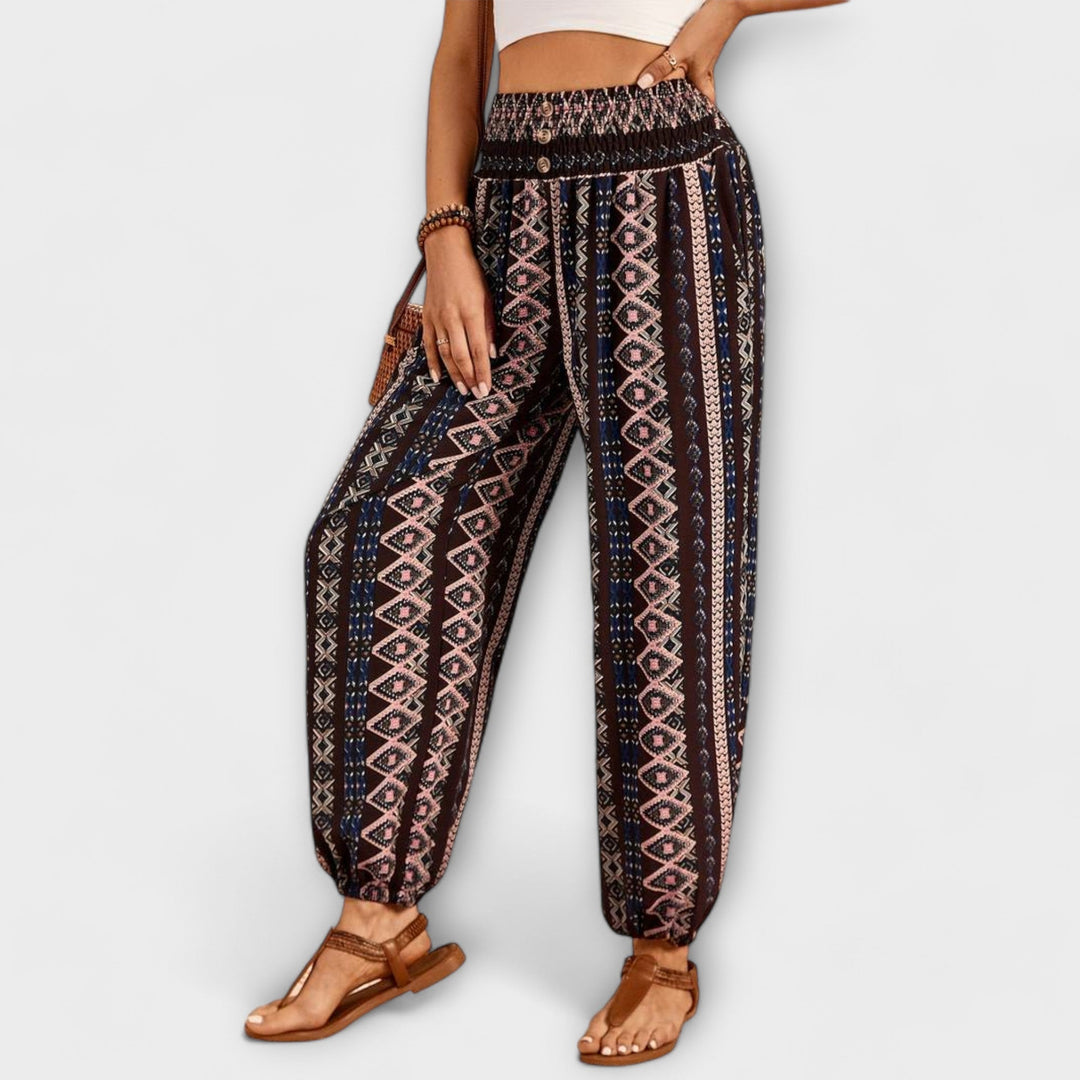 Scarlett - Pantalones con gráfico étnico