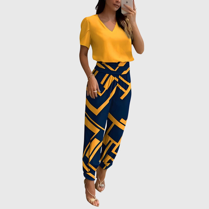 Jennifer™ | Conjunto de blusa y pantalón elegante