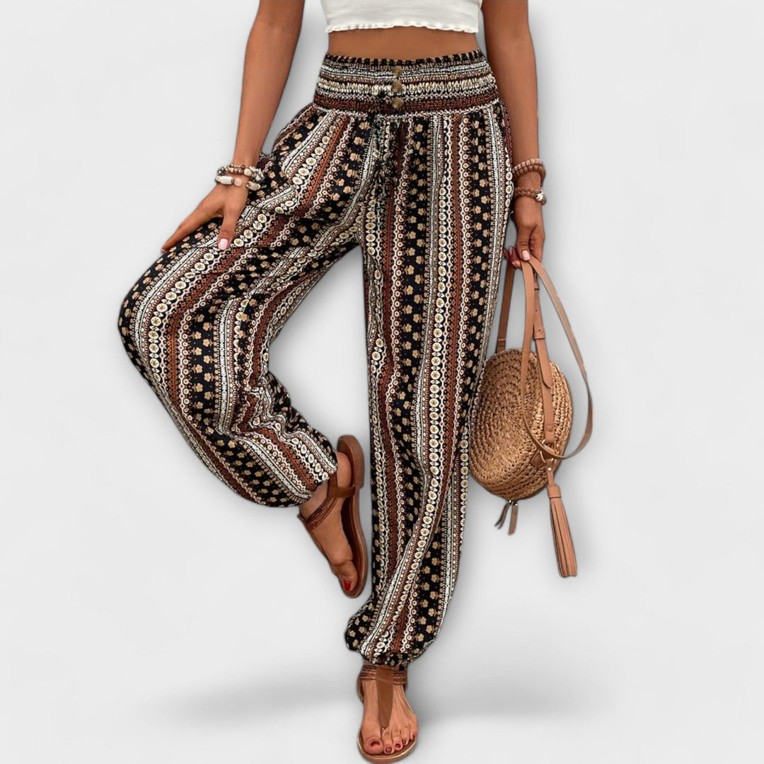 Scarlett - Pantalones con gráfico étnico