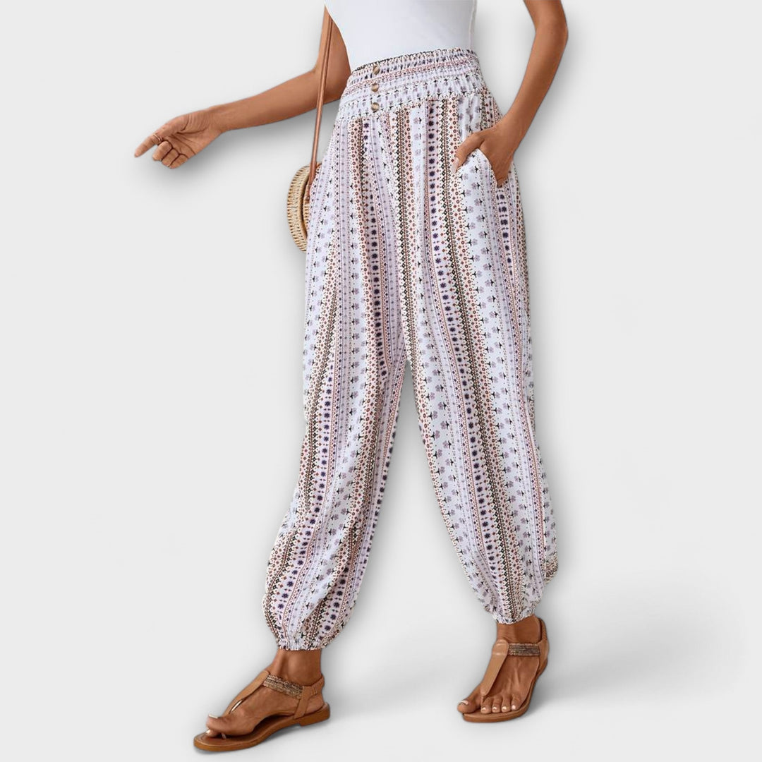Scarlett - Pantalones con gráfico étnico