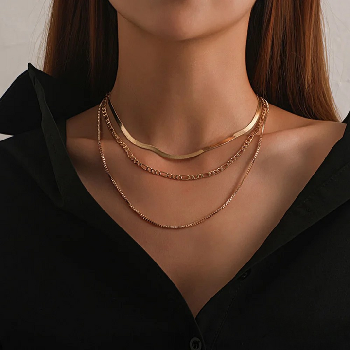 Collar vintage de 3 piezas en capas