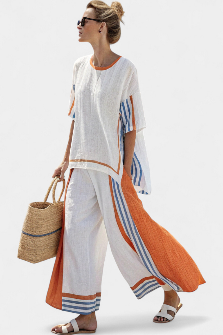 Anzaleira | Conjunto elegante de rayas