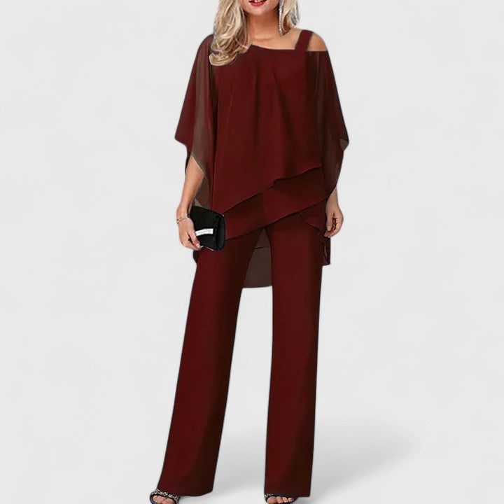 Serenity | Elegante conjunto de pantalón de dos piezas