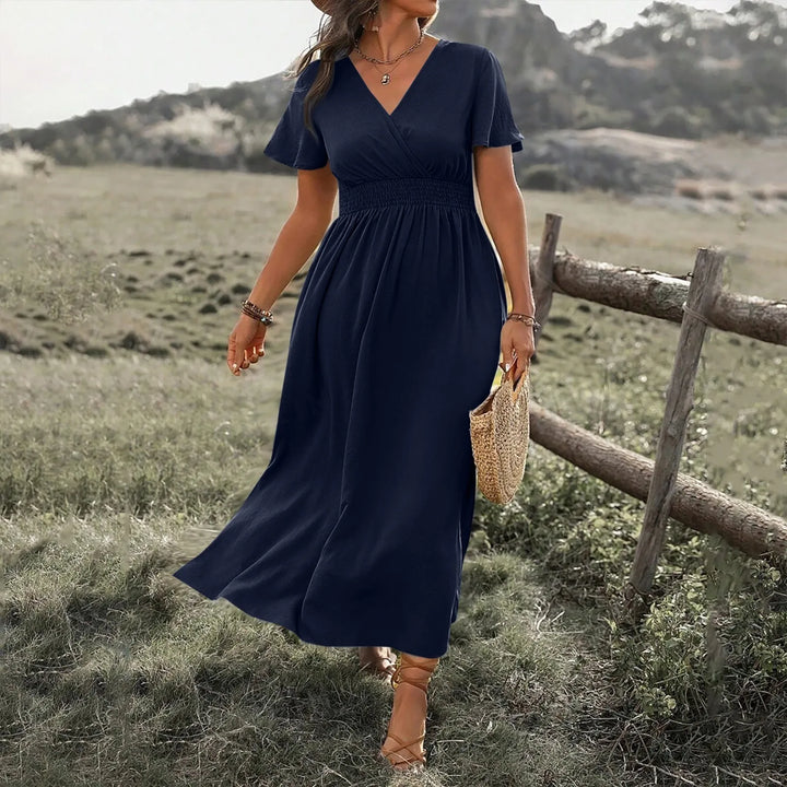 ALANA | Elegante vestido largo que cubre el abdomen