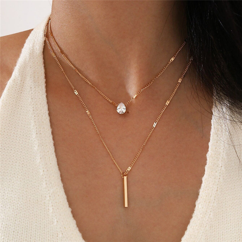 Conjunto de collar vintage con colgante de oro