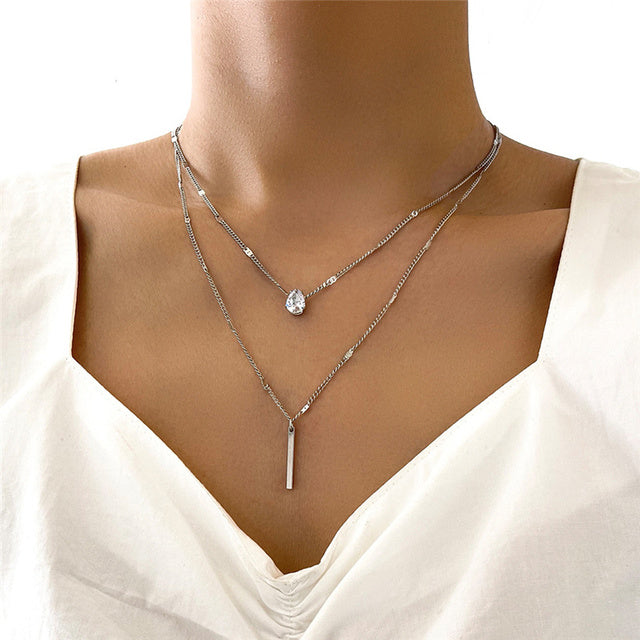 Conjunto de collar vintage con colgante de oro