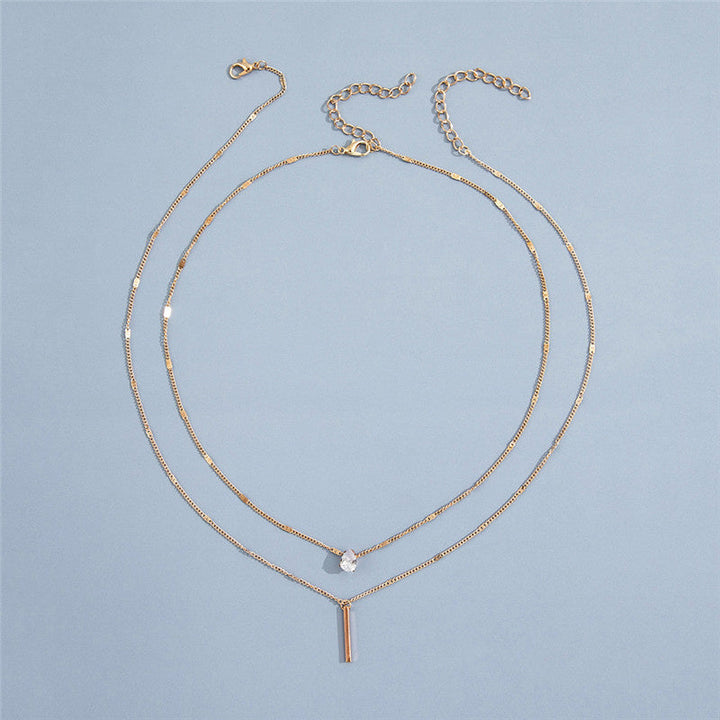 Conjunto de collar vintage con colgante de oro