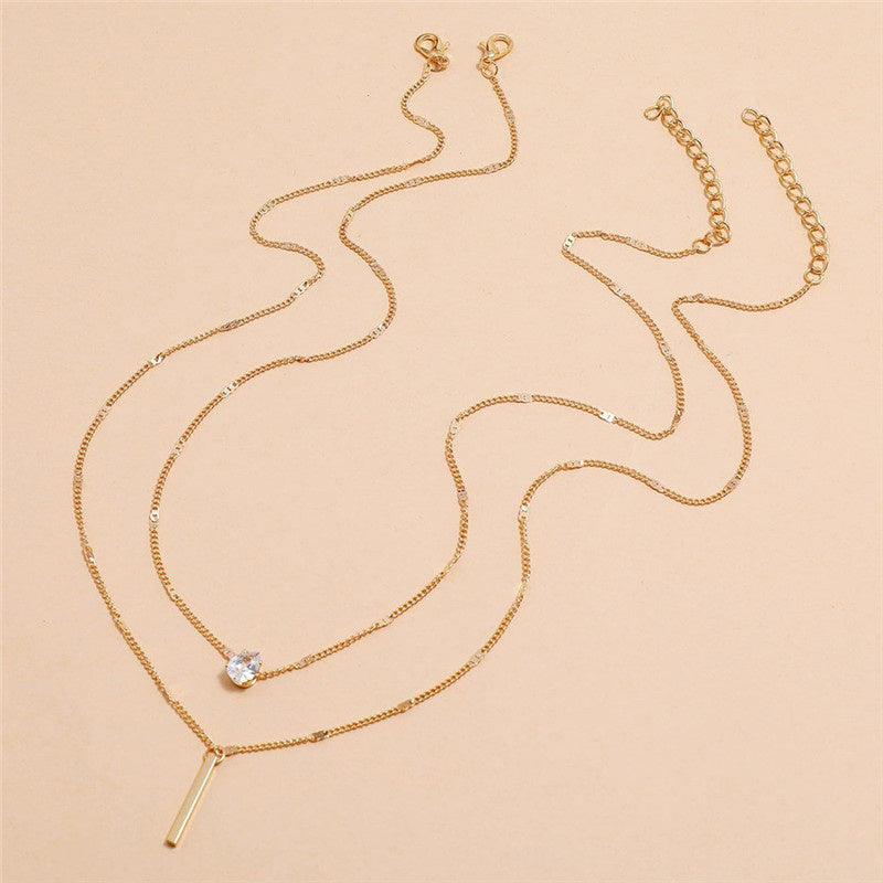Conjunto de collar vintage con colgante de oro
