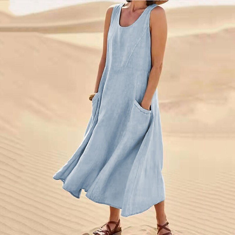Keily | sleeveless tummy-covering dress
