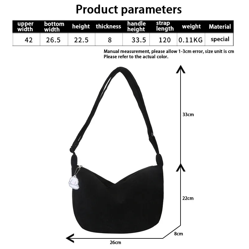 Bolsos de hombro de cordura para mujer