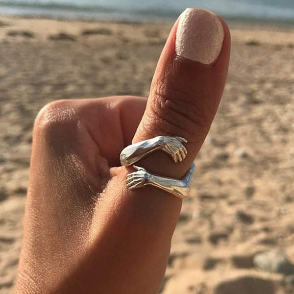 Anillo de abrazo de plata