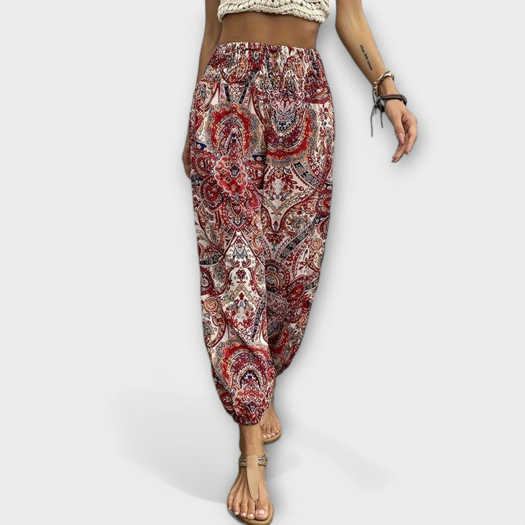 Scarlett - Pantalones con gráfico étnico
