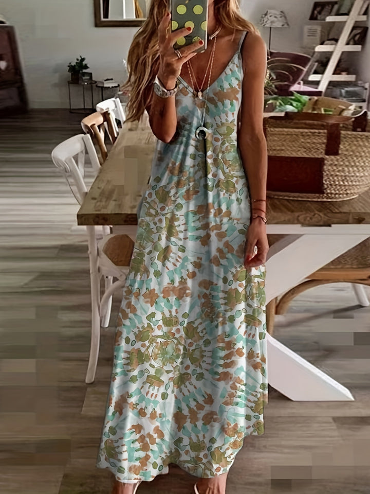 Liora – Printed Spaghetti Strap Dress