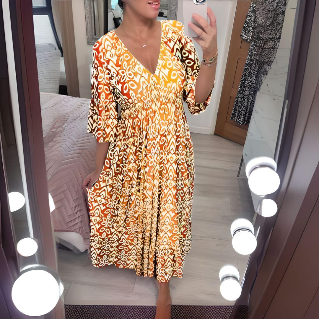 Victoria™ - Vestido estampado bohemio