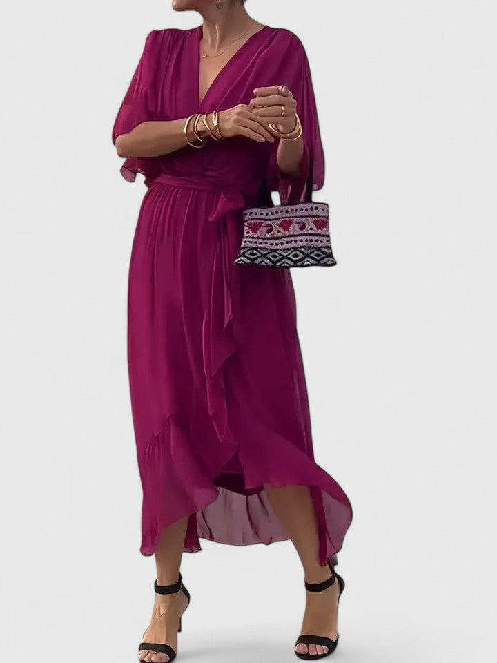 Nada | Elegante vestido con cuello en V