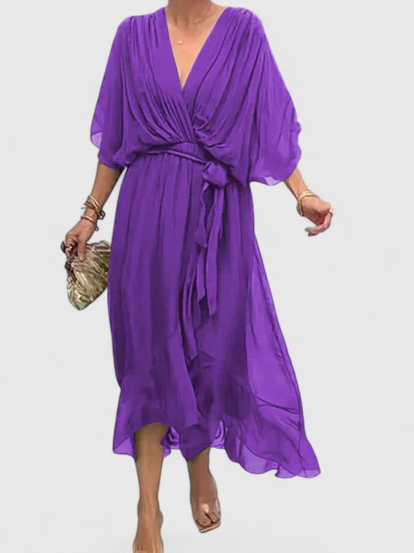 Nada | Elegante vestido con cuello en V