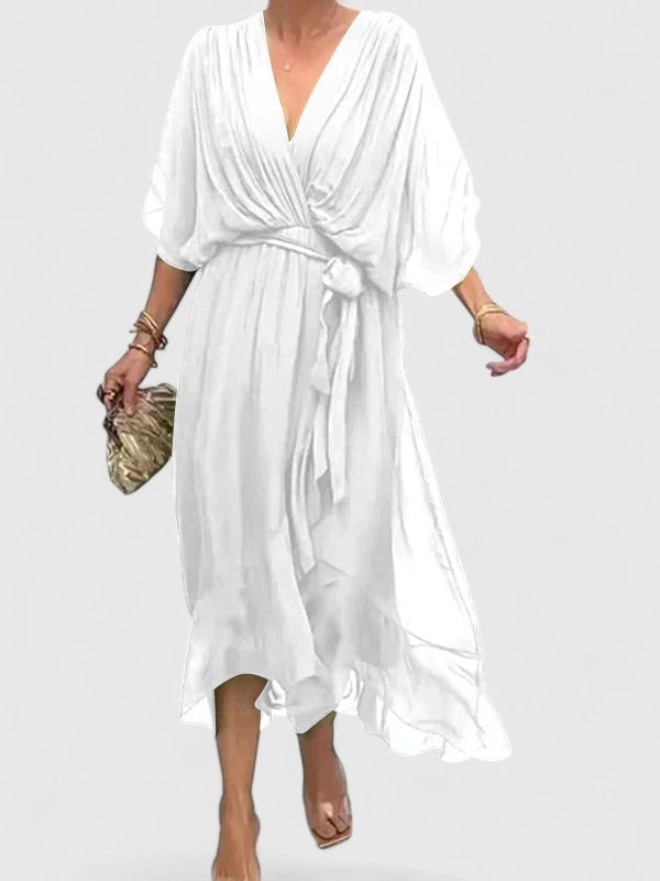 Nada | Elegante vestido con cuello en V