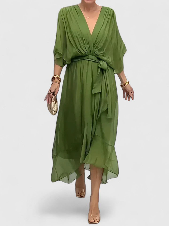 Nada | Elegante vestido con cuello en V