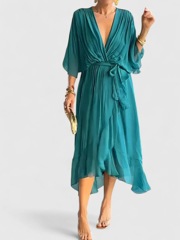 Nada | Elegante vestido con cuello en V