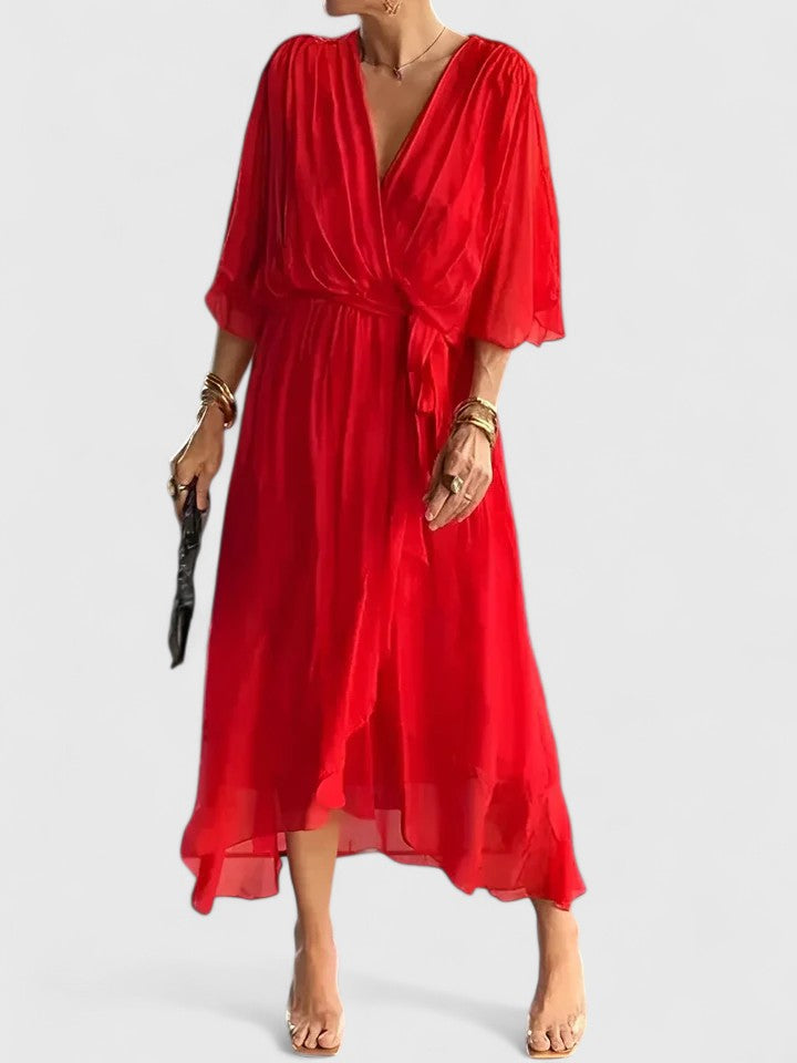 Nada | Elegante vestido con cuello en V